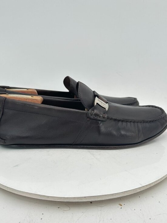 Salvatore Ferragamo Men Size 8.5 D Dark Brown Leather Buckle Loafer Dress Shoes main image 9